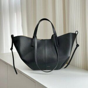POLENE CYME Mini Edition Textured Black Totes